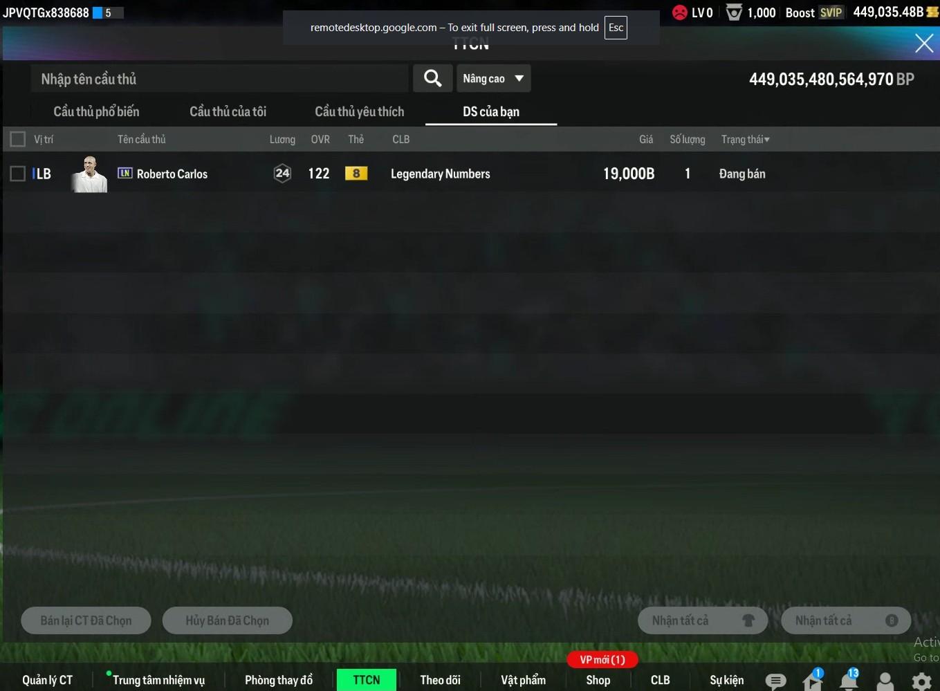 Tài khoản FO4 #37440