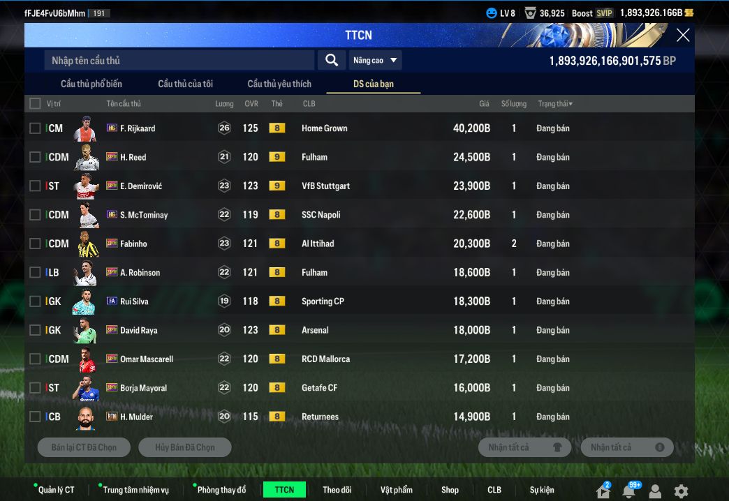 Tài khoản FO4 #45006