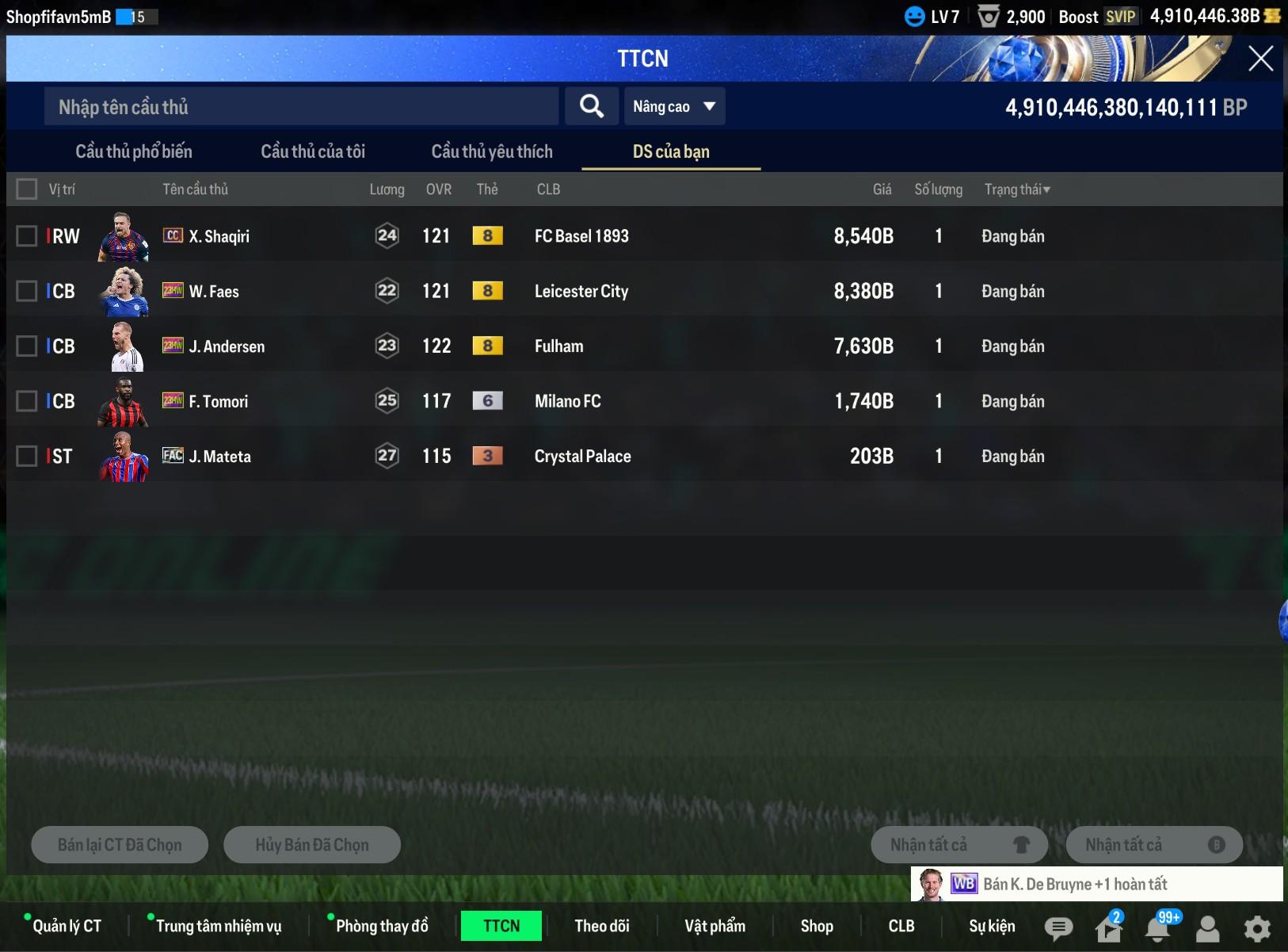 Tài khoản FO4 #41005