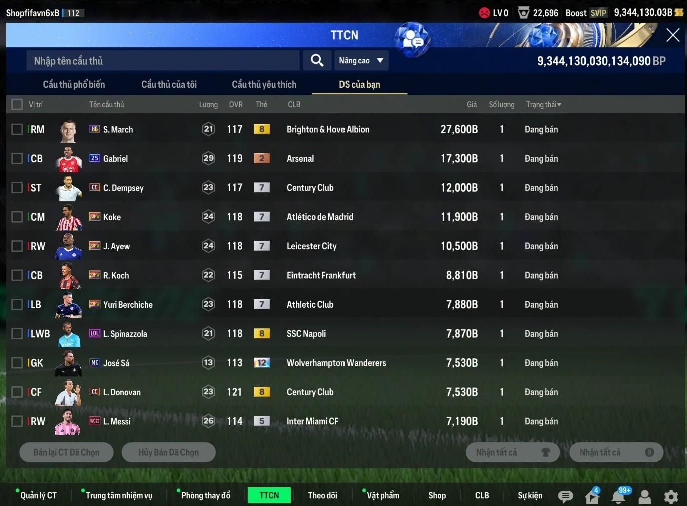 Tài khoản FO4 #41103