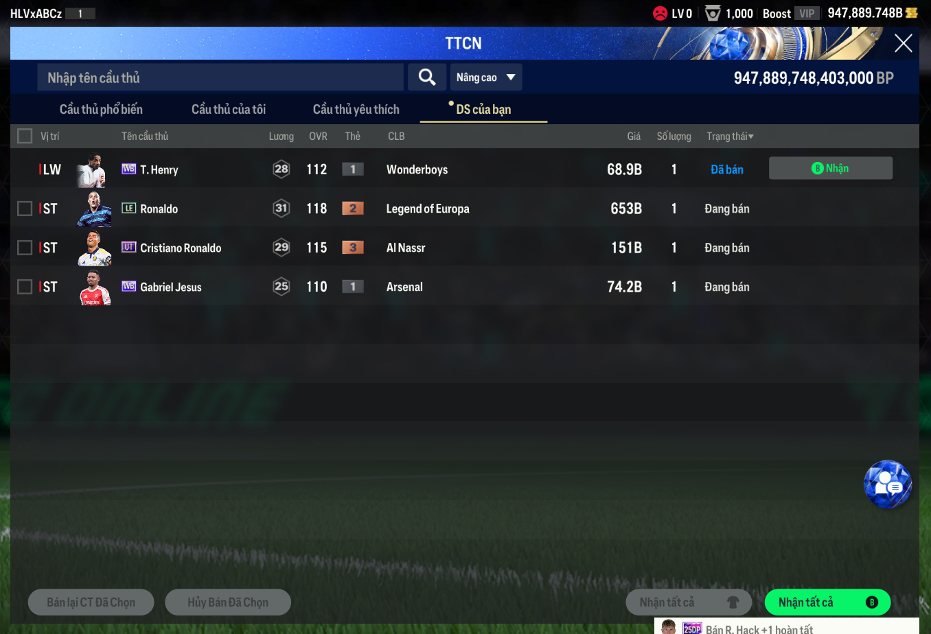 Tài khoản FO4 #45243