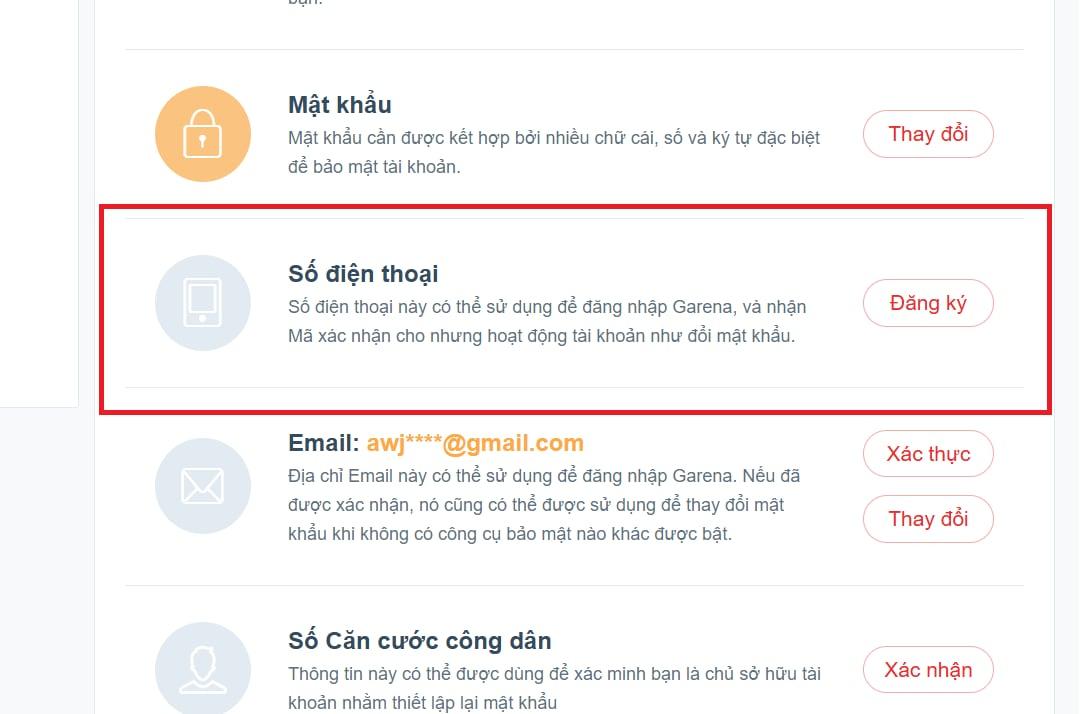 Acc kích hoạt sdt